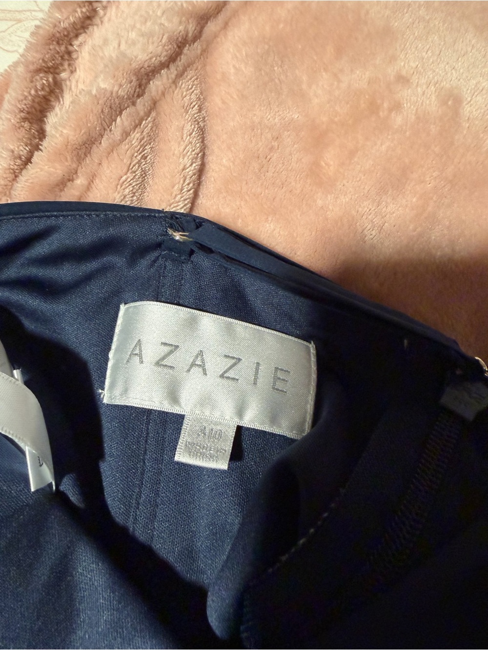 Azazie Navy Spaghetti-Strap Maxi Dress - Picture 3 of 3
